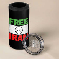 Free Iran 4 in 1 Can Cooler Tumbler Stop War Barbed Wire Peace Sign