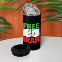 Free Iran 4 in 1 Can Cooler Tumbler Stop War Barbed Wire Peace Sign