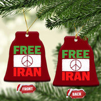 Free Iran Ceramic Ornament Stop War Barbed Wire Peace Sign