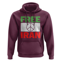 Free Iran Hoodie Stop War Barbed Wire Peace Sign