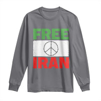 Free Iran Long Sleeve Shirt Stop War Barbed Wire Peace Sign