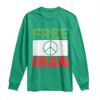 Free Iran Long Sleeve Shirt Stop War Barbed Wire Peace Sign