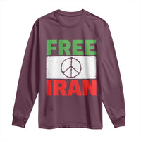 Free Iran Long Sleeve Shirt Stop War Barbed Wire Peace Sign