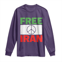 Free Iran Long Sleeve Shirt Stop War Barbed Wire Peace Sign