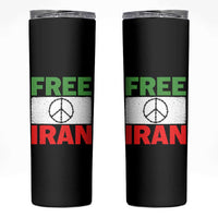 Free Iran Skinny Tumbler Stop War Barbed Wire Peace Sign