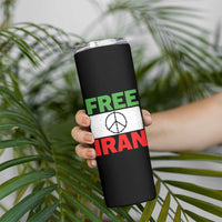 Free Iran Skinny Tumbler Stop War Barbed Wire Peace Sign
