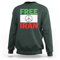Free Iran Sweatshirt Stop War Barbed Wire Peace Sign
