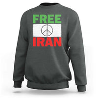 Free Iran Sweatshirt Stop War Barbed Wire Peace Sign