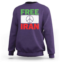 Free Iran Sweatshirt Stop War Barbed Wire Peace Sign