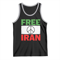 Free Iran Tank Top Stop War Barbed Wire Peace Sign