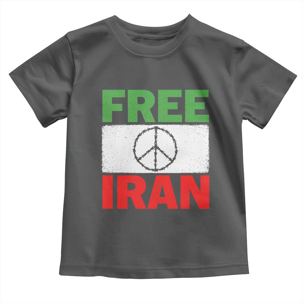 Free Iran Toddler T Shirt Stop War Barbed Wire Peace Sign