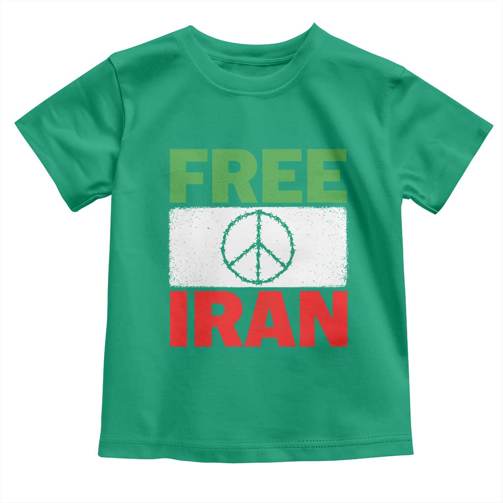 Free Iran Toddler T Shirt Stop War Barbed Wire Peace Sign