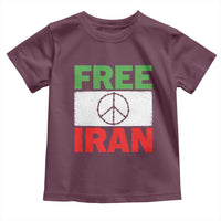 Free Iran Toddler T Shirt Stop War Barbed Wire Peace Sign