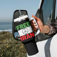Free Iran Tumbler With Handle Stop War Barbed Wire Peace Sign