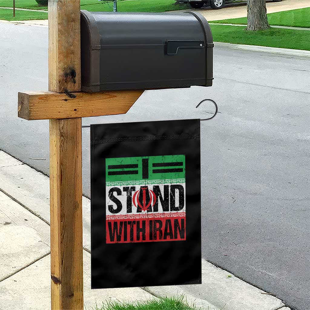 I Stand With Iran Garden Flag Iranian People Freedom Protest