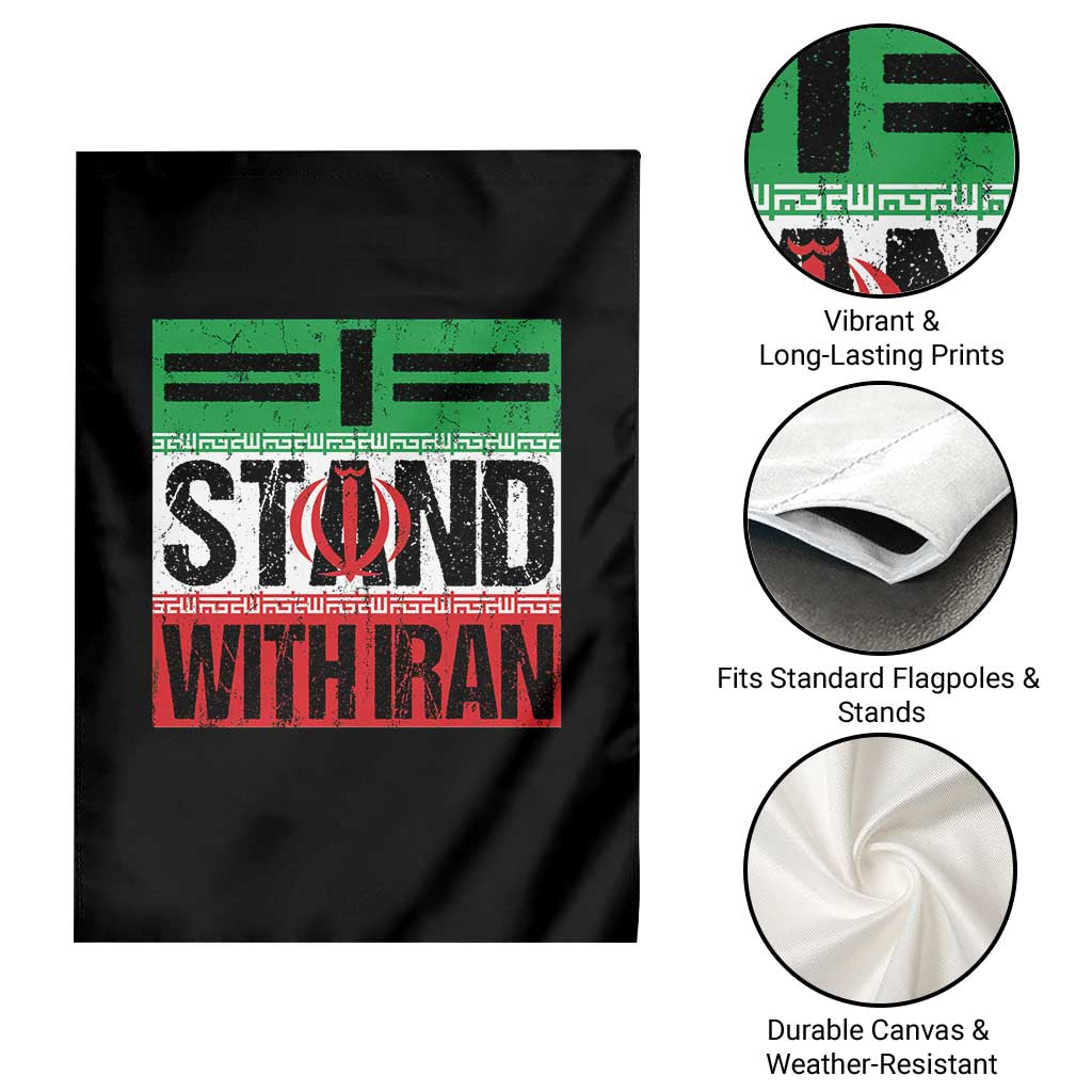 I Stand With Iran Garden Flag Iranian People Freedom Protest