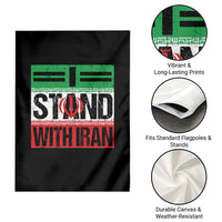 I Stand With Iran Garden Flag Iranian People Freedom Protest