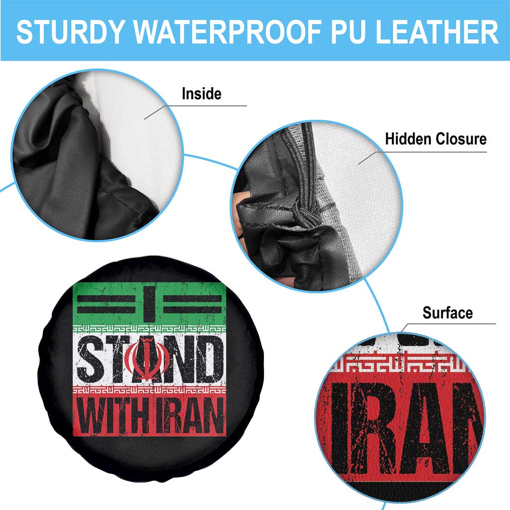 I Stand With Iran Spare Tire Cover Iranian People Freedom Protest