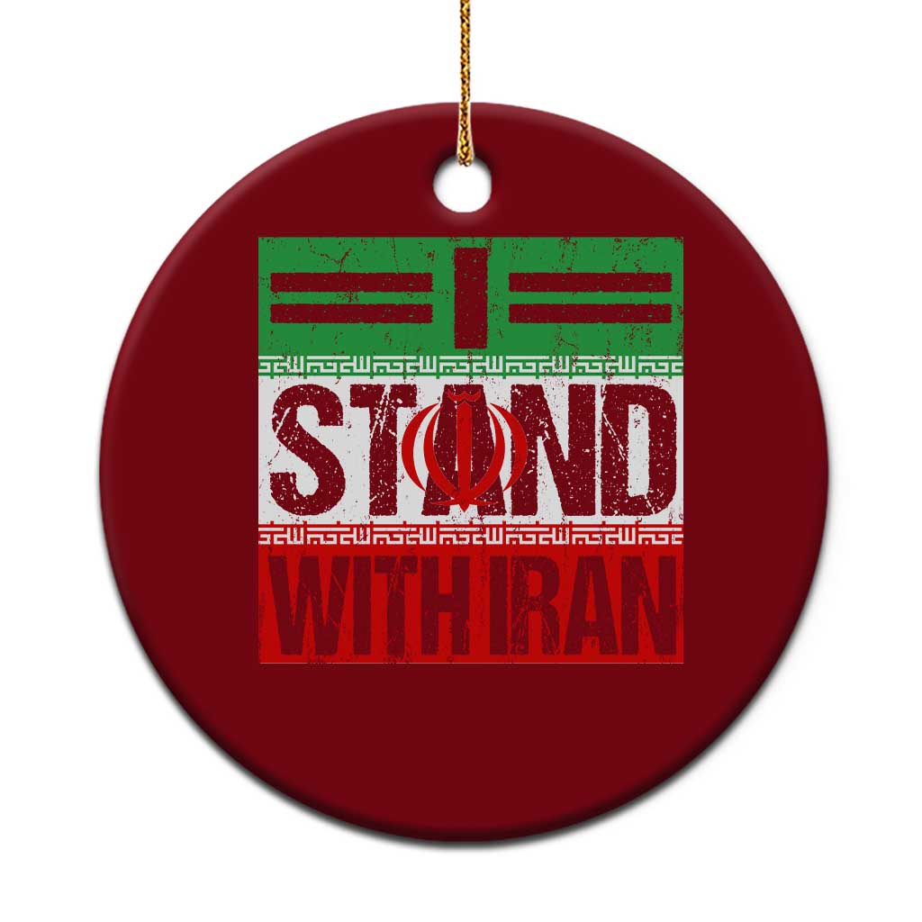 I Stand With Iran Ceramic Ornament Iranian People Freedom Protest