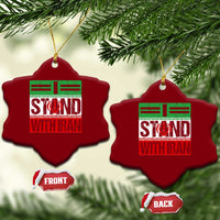 I Stand With Iran Ceramic Ornament Iranian People Freedom Protest