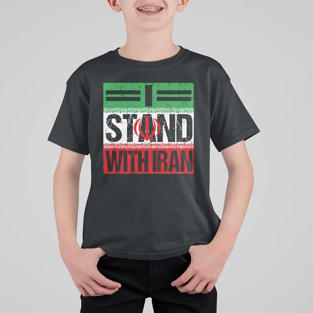 I Stand With Iran T Shirt For Kid Iranian People Freedom Protest