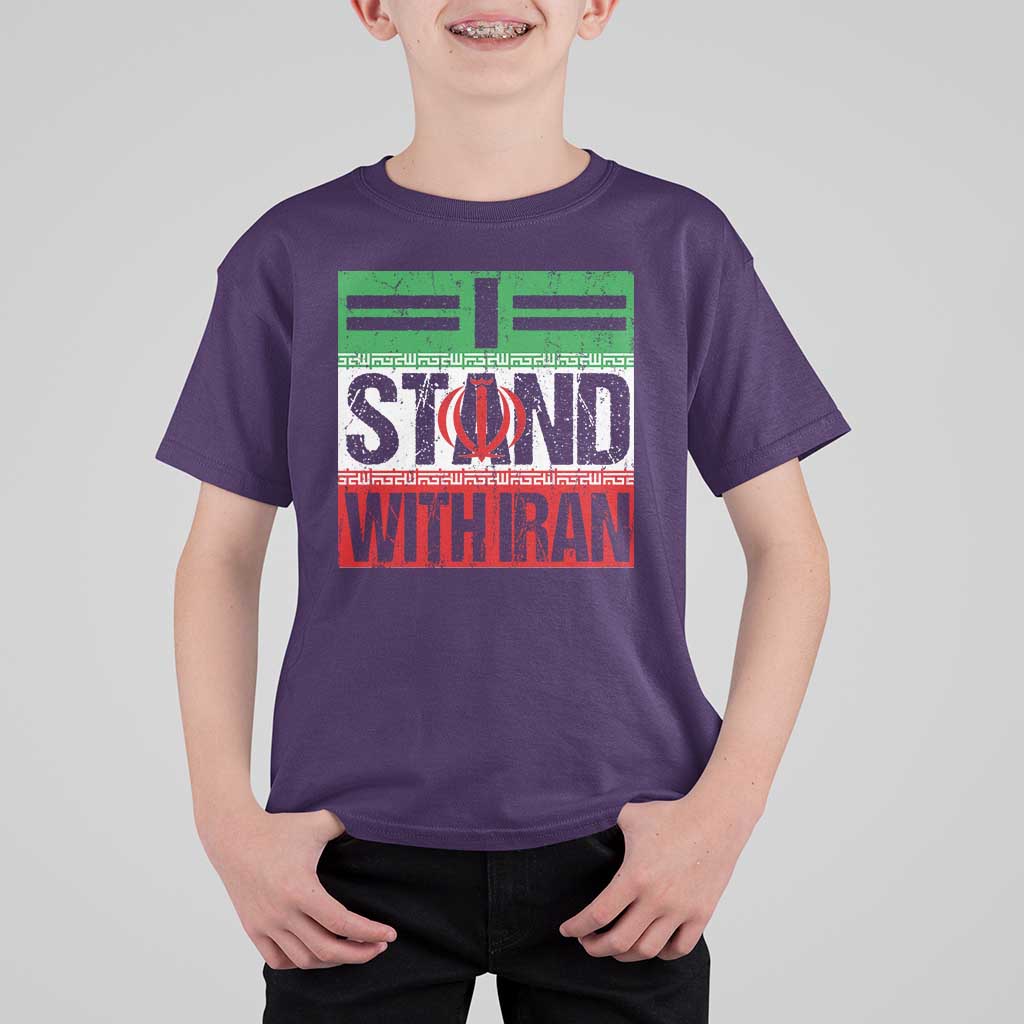 I Stand With Iran T Shirt For Kid Iranian People Freedom Protest