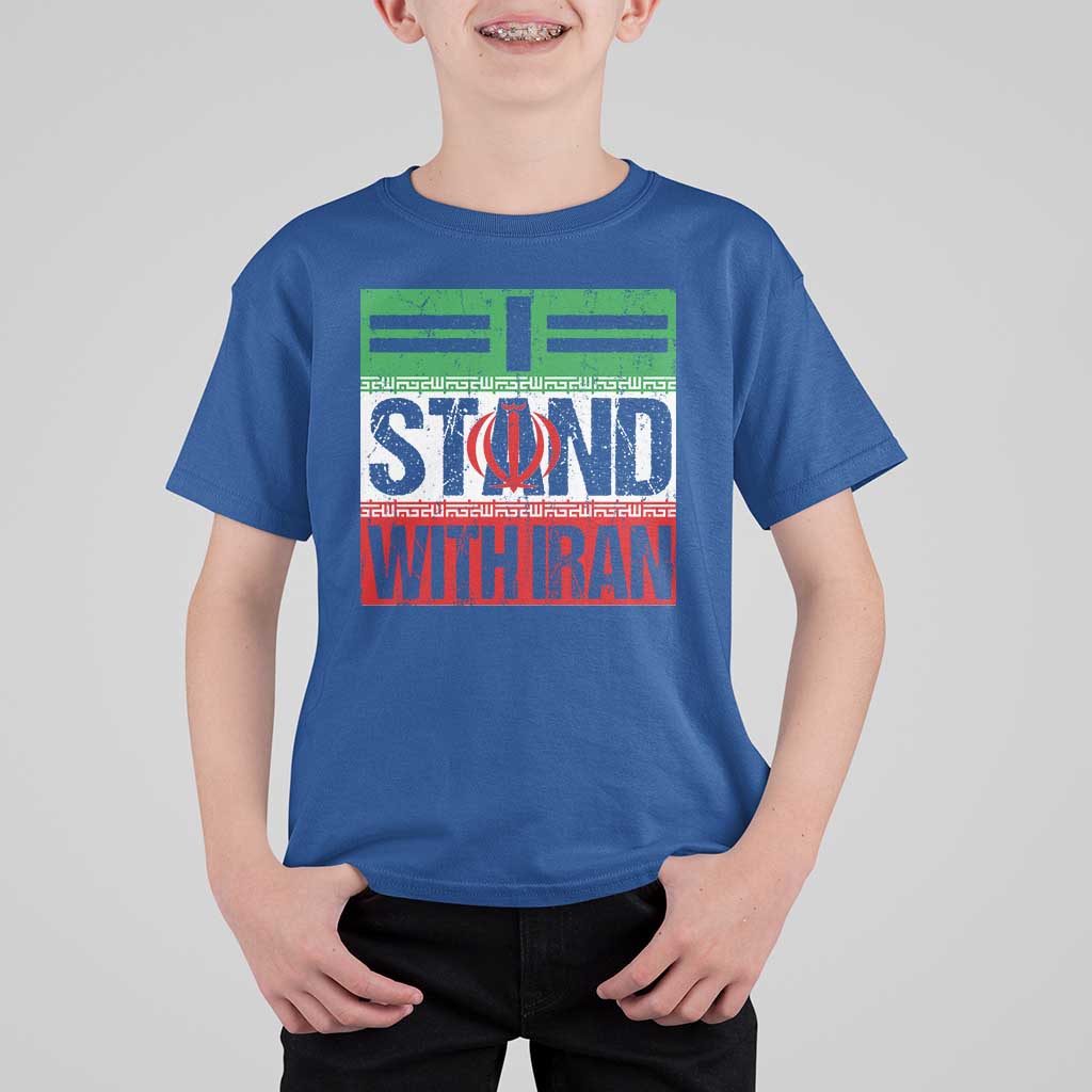 I Stand With Iran T Shirt For Kid Iranian People Freedom Protest