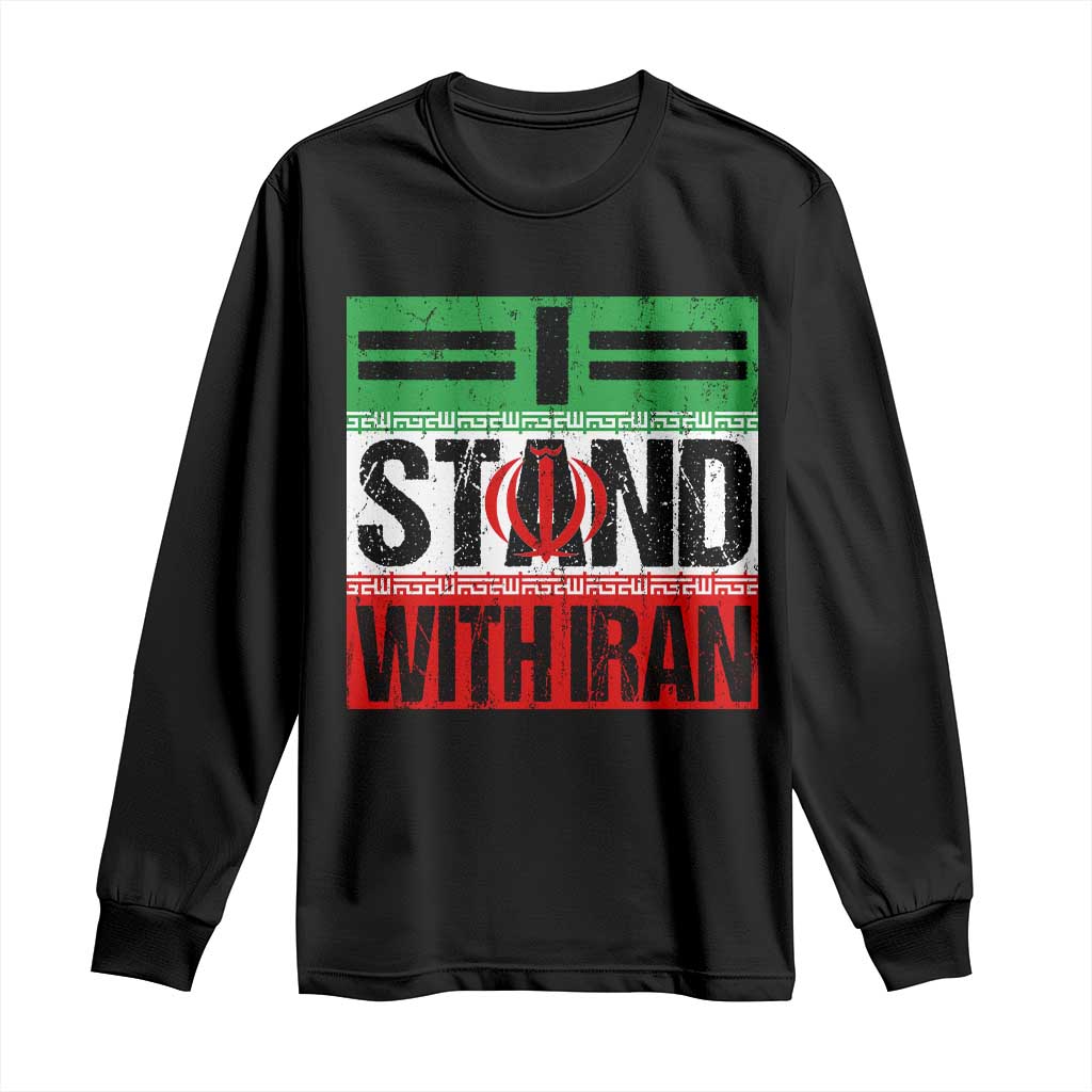 I Stand With Iran Long Sleeve Shirt Iranian People Freedom Protest