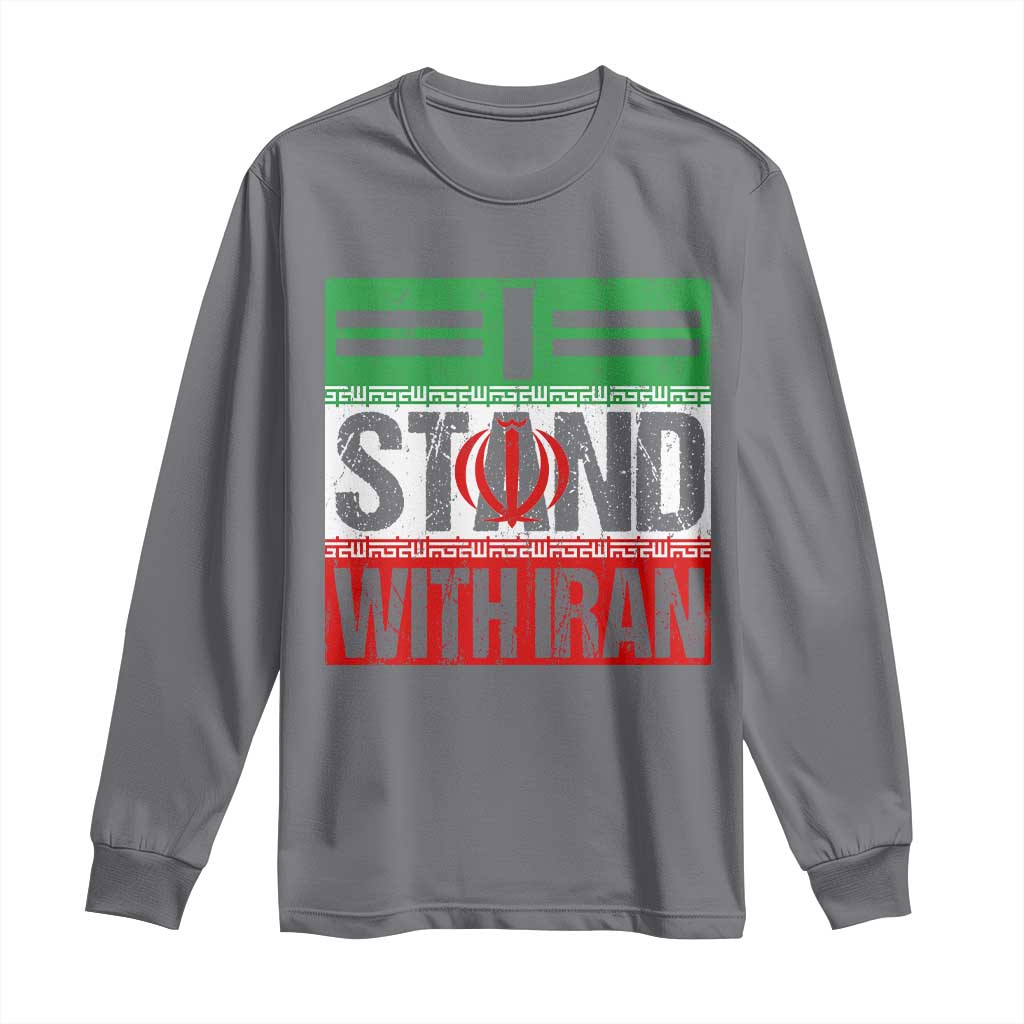 I Stand With Iran Long Sleeve Shirt Iranian People Freedom Protest