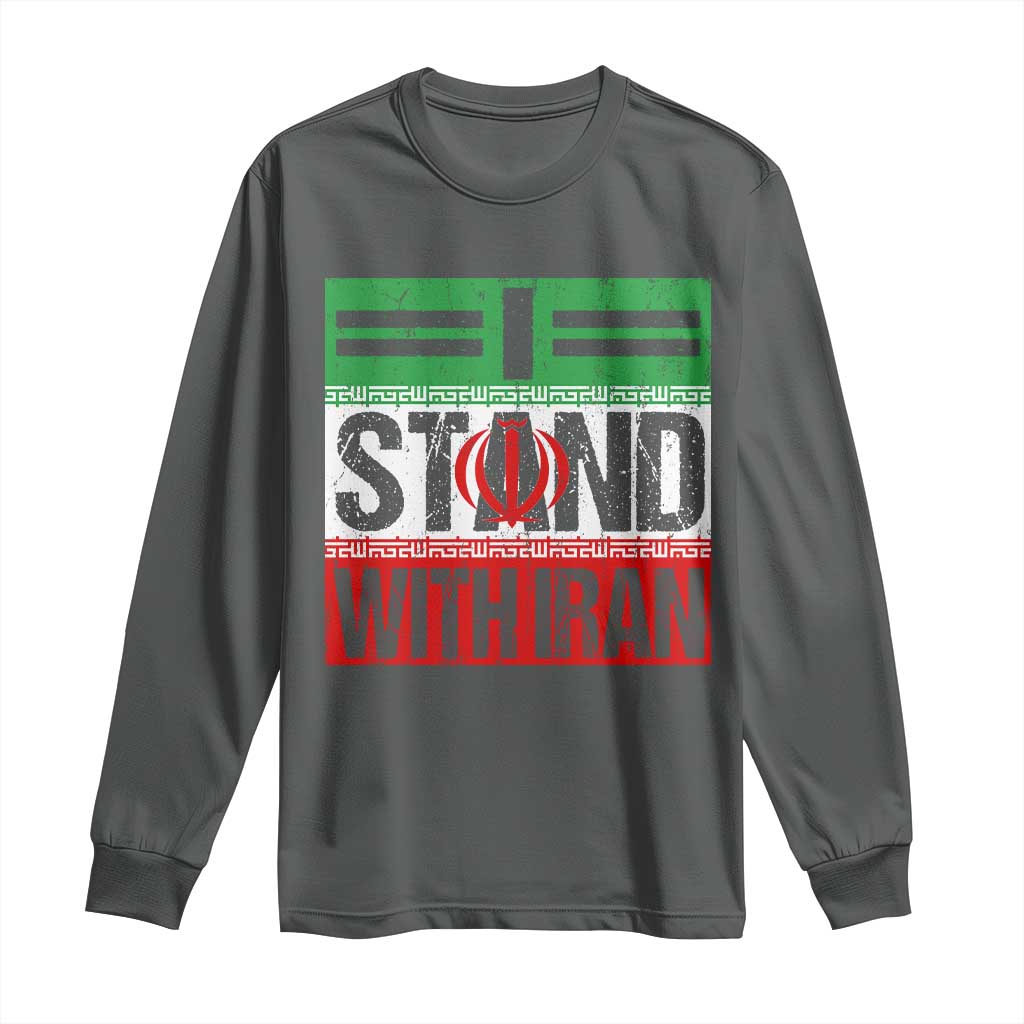 I Stand With Iran Long Sleeve Shirt Iranian People Freedom Protest