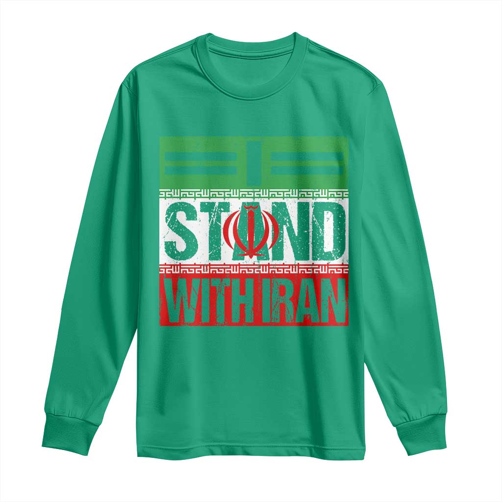 I Stand With Iran Long Sleeve Shirt Iranian People Freedom Protest