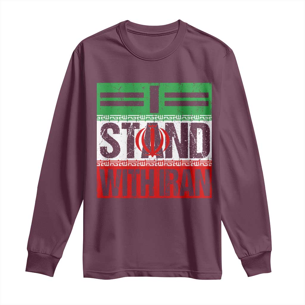 I Stand With Iran Long Sleeve Shirt Iranian People Freedom Protest