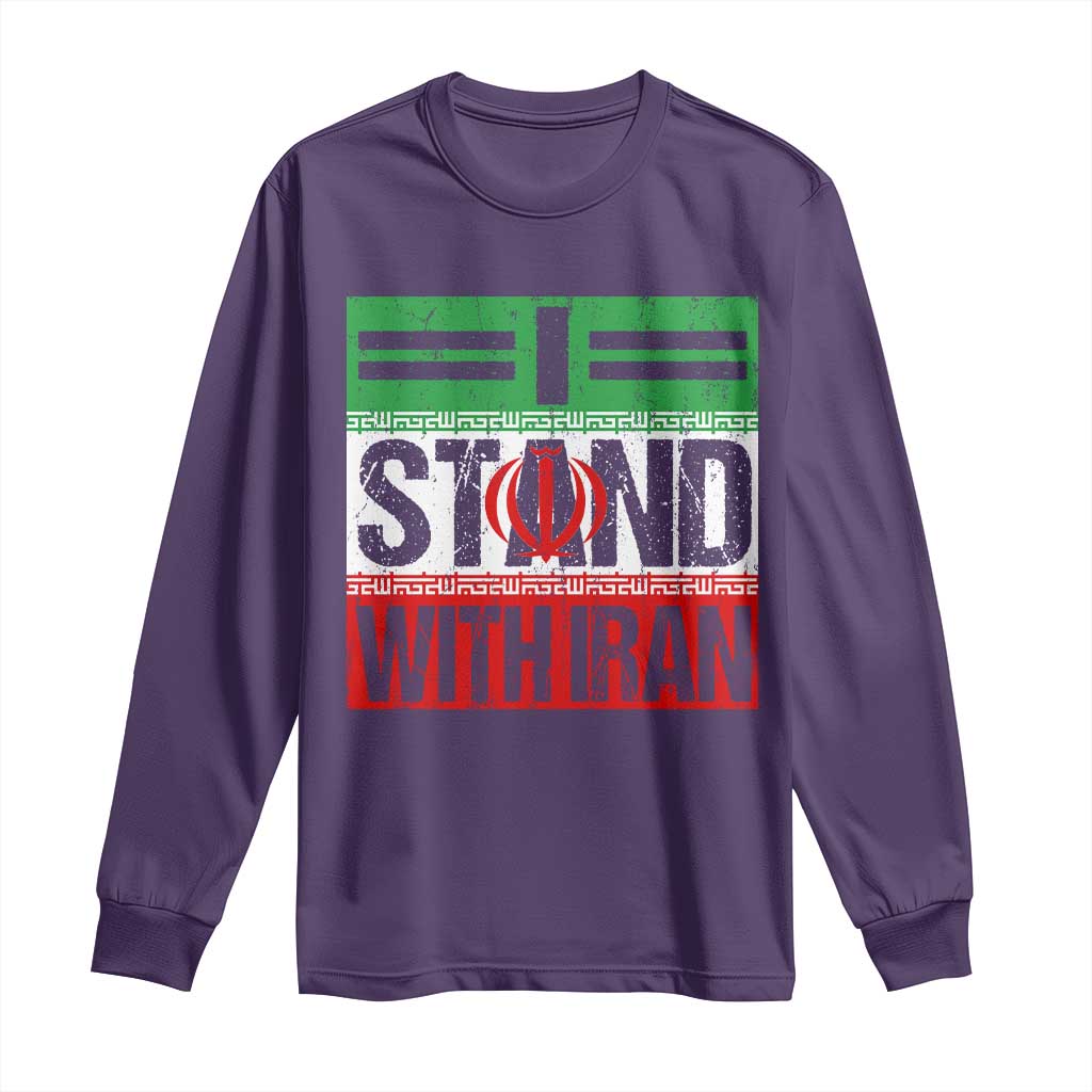 I Stand With Iran Long Sleeve Shirt Iranian People Freedom Protest