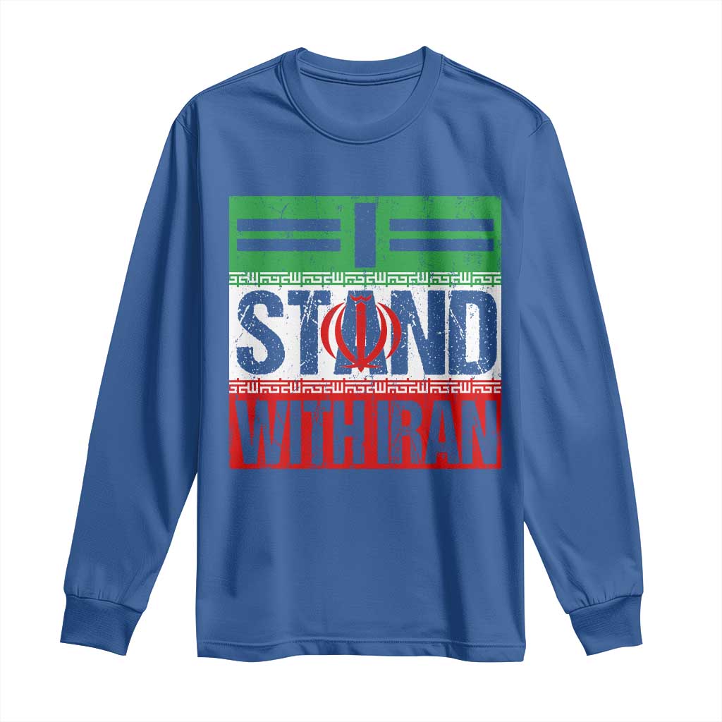 I Stand With Iran Long Sleeve Shirt Iranian People Freedom Protest