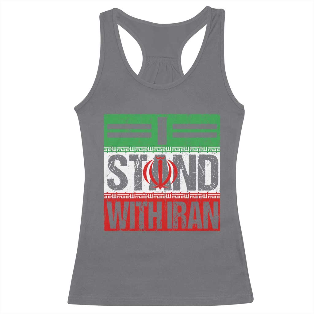 I Stand With Iran Racerback Tank Top Iranian People Freedom Protest