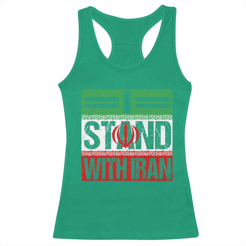 I Stand With Iran Racerback Tank Top Iranian People Freedom Protest