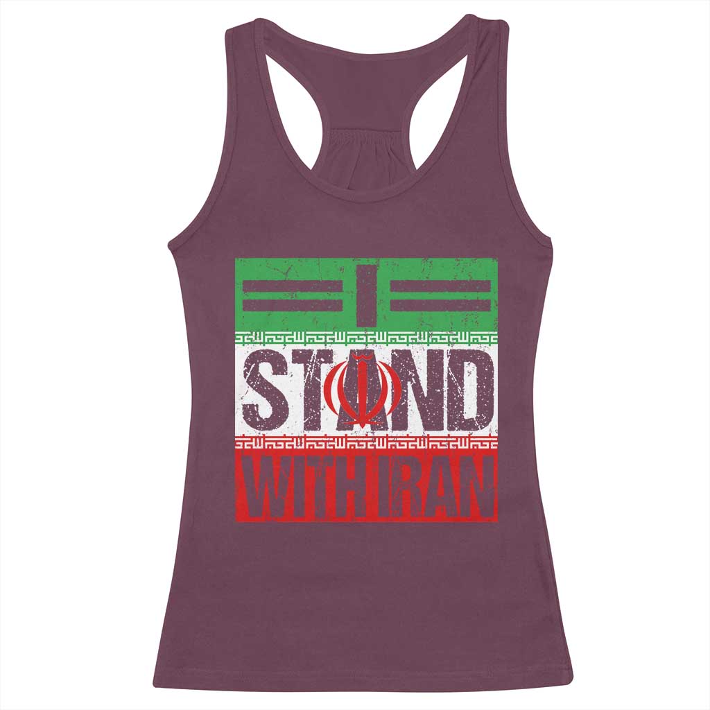 I Stand With Iran Racerback Tank Top Iranian People Freedom Protest