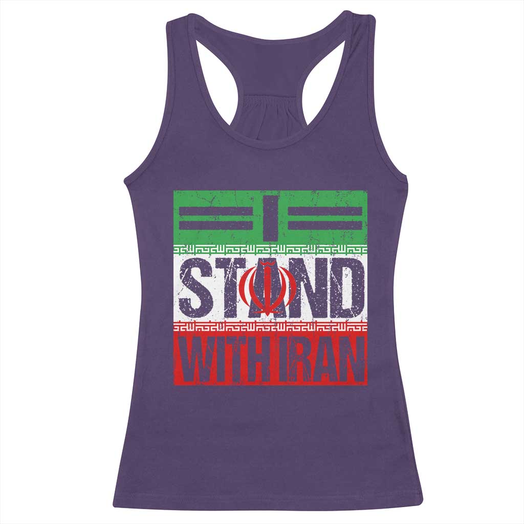 I Stand With Iran Racerback Tank Top Iranian People Freedom Protest