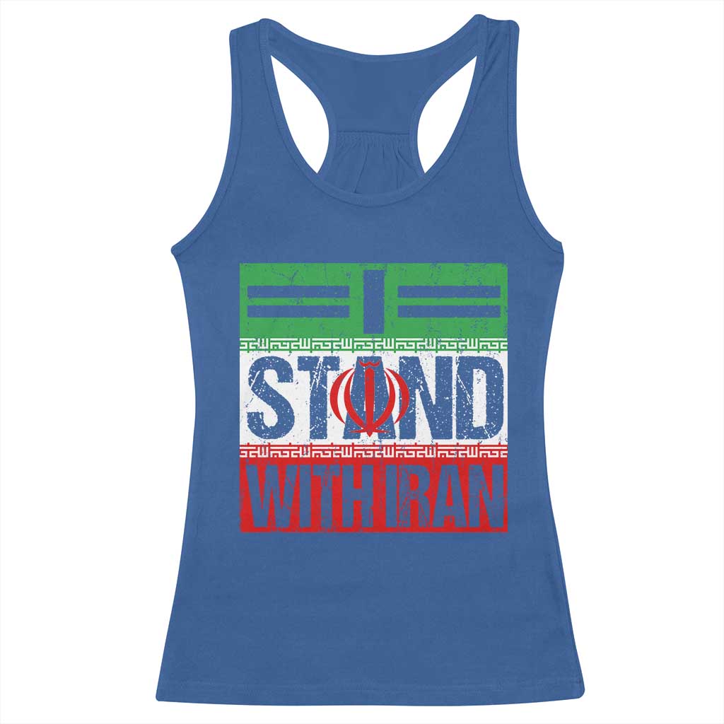 I Stand With Iran Racerback Tank Top Iranian People Freedom Protest