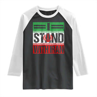 I Stand With Iran Raglan Shirt Iranian People Freedom Protest