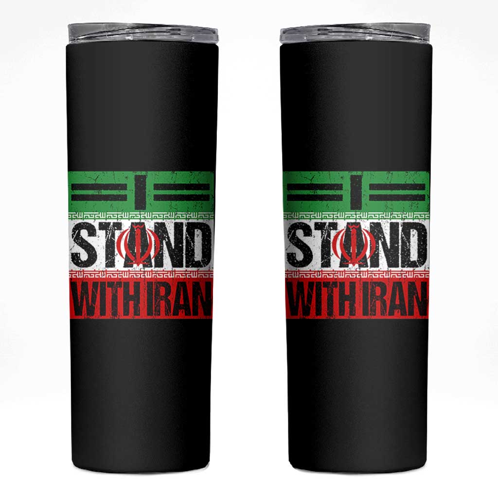 I Stand With Iran Skinny Tumbler Iranian People Freedom Protest
