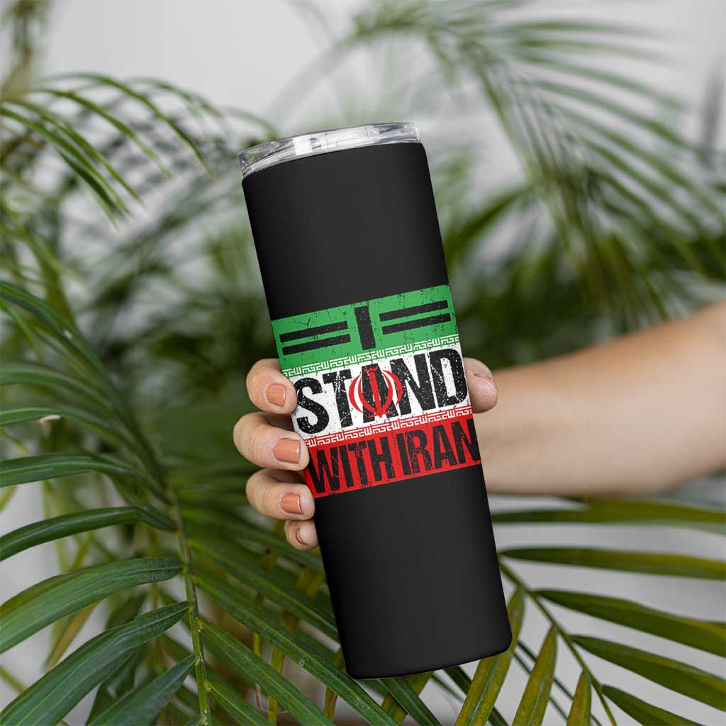 I Stand With Iran Skinny Tumbler Iranian People Freedom Protest
