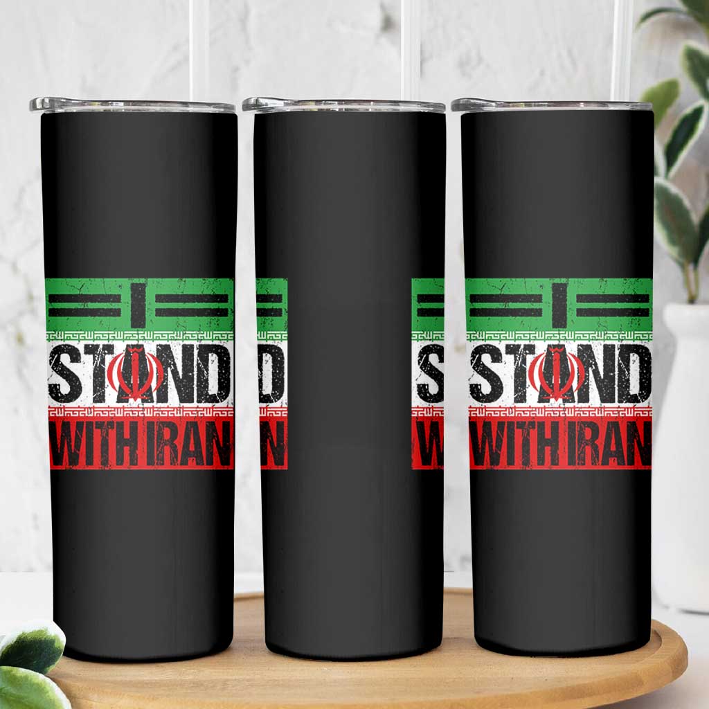 I Stand With Iran Skinny Tumbler Iranian People Freedom Protest