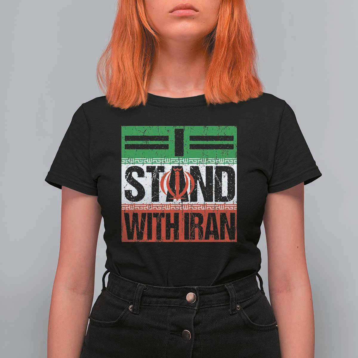 I Stand With Iran T Shirt For Women Iranian People Freedom Protest