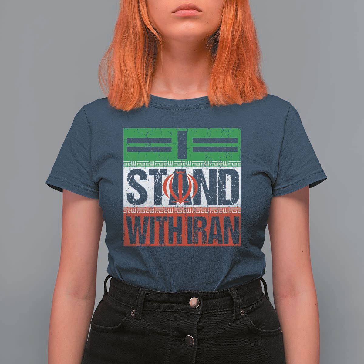 I Stand With Iran T Shirt For Women Iranian People Freedom Protest