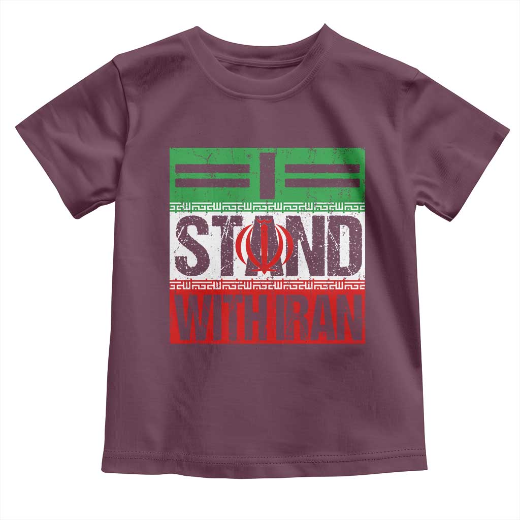 I Stand With Iran Toddler T Shirt Iranian People Freedom Protest