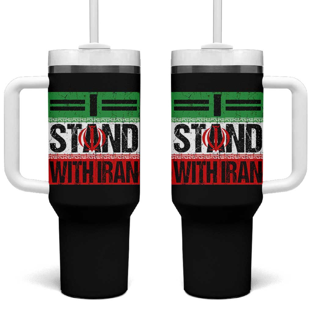 I Stand With Iran Tumbler With Handle Iranian People Freedom Protest