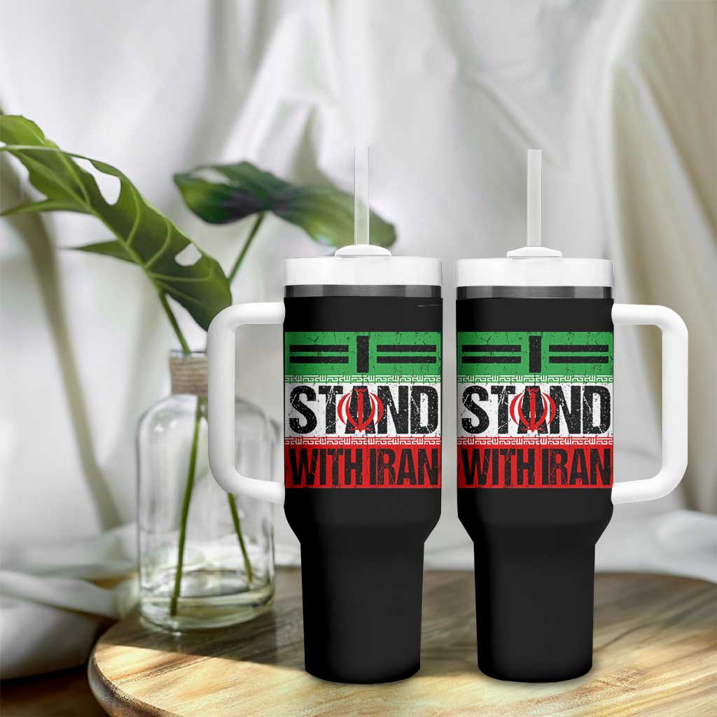 I Stand With Iran Tumbler With Handle Iranian People Freedom Protest
