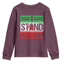 I Stand With Iran Youth Sweatshirt Iranian People Freedom Protest