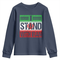 I Stand With Iran Youth Sweatshirt Iranian People Freedom Protest